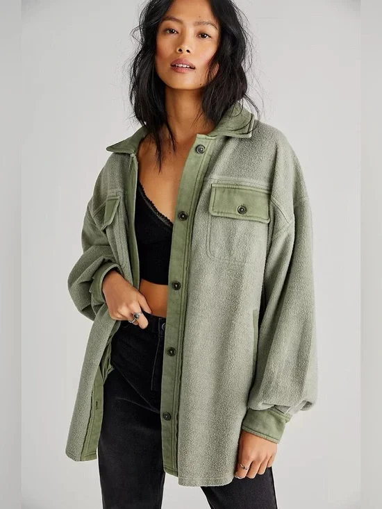 Free People Ruby Jacket in Jaded Green XL - Picture 1 of 6